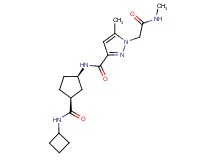 N-{(1R*,3S*)-3-[(cyclobutylamino)carbonyl]cyclopentyl}-5-methyl-1-[2-(methylamino)-2-oxoethyl]-1H-pyrazole-3-carboxamide
