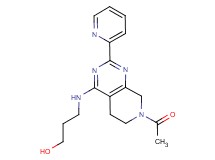 3-{[7-acetyl-2-(2-pyridinyl)-5,6,7,8-tetrahydropyrido[3,4-d]pyrimidin-4-yl]amino}-1-propanol
