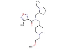 N-[(1-ethyl-2-pyrrolidinyl)methyl]-N-{[1-(2-methoxyethyl)-4-piperidinyl]methyl}-4-methyl-1,2,5-oxadiazole-3-carboxamide