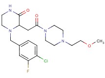 4-(4-chloro-3-fluorobenzyl)-3-{2-[4-(2-methoxyethyl)-1-piperazinyl]-2-oxoethyl}-2-piperazinone