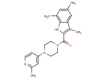 3,5,7-trimethyl-2-{[4-(2-methyl-4-pyridinyl)-1-piperazinyl]carbonyl}-1H-indole