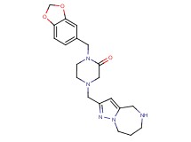 1-(1,3-benzodioxol-5-ylmethyl)-4-(5,6,7,8-tetrahydro-4H-pyrazolo[1,5-a][1,4]diazepin-2-ylmethyl)-2-piperazinone
