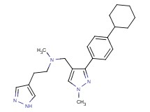 N-{[3-(4-cyclohexylphenyl)-1-methyl-1H-pyrazol-4-yl]methyl}-N-methyl-2-(1H-pyrazol-4-yl)ethanamine