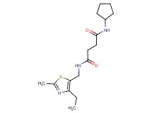 N-cyclopentyl-N'-[(4-ethyl-2-methyl-1,3-thiazol-5-yl)methyl]succinamide
