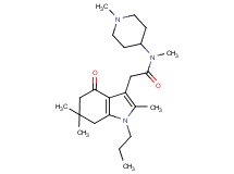 N-methyl-N-(1-methyl-4-piperidinyl)-2-(2,6,6-trimethyl-4-oxo-1-propyl-4,5,6,7-tetrahydro-1H-indol-3-yl)acetamide