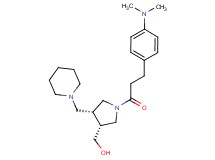 [(3R*,4R*)-1-{3-[4-(dimethylamino)phenyl]propanoyl}-4-(piperidin-1-ylmethyl)pyrrolidin-3-yl]methanol