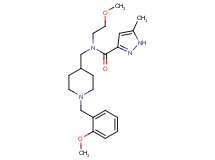 N-{[1-(2-methoxybenzyl)-4-piperidinyl]methyl}-N-(2-methoxyethyl)-5-methyl-1H-pyrazole-3-carboxamide