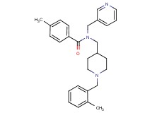 4-methyl-N-{[1-(2-methylbenzyl)-4-piperidinyl]methyl}-N-(3-pyridinylmethyl)benzamide