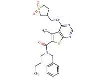 N-benzyl-N-butyl-4-{[(1,1-dioxidotetrahydro-3-thienyl)methyl]amino}-5-methylthieno[2,3-d]pyrimidine-6-carboxamide