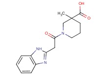 1-(1H-benzimidazol-2-ylacetyl)-3-methylpiperidine-3-carboxylic acid