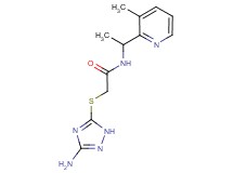 2-[(3-amino-1H-1,2,4-triazol-5-yl)thio]-N-[1-(3-methylpyridin-2-yl)ethyl]acetamide