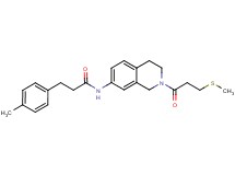 3-(4-methylphenyl)-N-{2-[3-(methylthio)propanoyl]-1,2,3,4-tetrahydro-7-isoquinolinyl}propanamide
