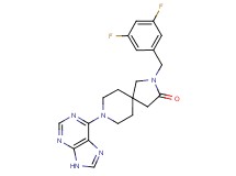 2-(3,5-difluorobenzyl)-8-(9H-purin-6-yl)-2,8-diazaspiro[4.5]decan-3-one