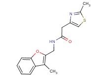 N-[(3-methyl-1-benzofuran-2-yl)methyl]-2-(2-methyl-1,3-thiazol-4-yl)acetamide