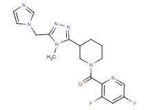 3,5-difluoro-2-({3-[5-(1H-imidazol-1-ylmethyl)-4-methyl-4H-1,2,4-triazol-3-yl]piperidin-1-yl}carbonyl)pyridine