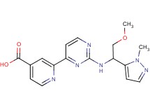 2-(2-{[2-methoxy-1-(1-methyl-1H-pyrazol-5-yl)ethyl]amino}pyrimidin-4-yl)isonicotinic acid