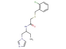 2-[(2-chlorobenzyl)thio]-N-[1-(1H-imidazol-1-ylmethyl)propyl]acetamide