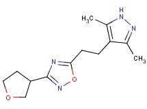 5-[2-(3,5-dimethyl-1H-pyrazol-4-yl)ethyl]-3-(tetrahydrofuran-3-yl)-1,2,4-oxadiazole
