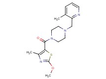 1-[(2-methoxy-4-methyl-1,3-thiazol-5-yl)carbonyl]-4-[(3-methyl-2-pyridinyl)methyl]piperazine