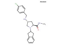 (4R)-4-[(4-chlorobenzyl)amino]-1-(2,3-dihydro-1H-inden-2-yl)-N-methyl-L-prolinamide