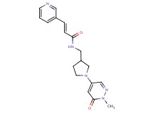 (2E)-N-{[1-(1-methyl-6-oxo-1,6-dihydropyridazin-4-yl)pyrrolidin-3-yl]methyl}-3-pyridin-3-ylacrylamide