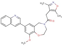 4-[(3,5-dimethyl-4-isoxazolyl)acetyl]-9-methoxy-7-(3-quinolinyl)-2,3,4,5-tetrahydro-1,4-benzoxazepine