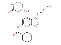N-{1-(2-methoxyethyl)-7-[(3-oxo-1-piperazinyl)carbonyl]-1H-benzimidazol-5-yl}cyclohexanecarboxamide
