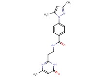 4-(3,5-dimethyl-1H-pyrazol-1-yl)-N-[2-(4-methyl-6-oxo-1,6-dihydro-2-pyrimidinyl)ethyl]benzamide