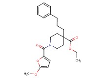 ethyl 1-(5-methoxy-2-furoyl)-4-(3-phenylpropyl)-4-piperidinecarboxylate