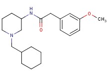 N-[1-(cyclohexylmethyl)-3-piperidinyl]-2-(3-methoxyphenyl)acetamide
