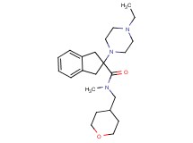 2-(4-ethyl-1-piperazinyl)-N-methyl-N-(tetrahydro-2H-pyran-4-ylmethyl)-2-indanecarboxamide
