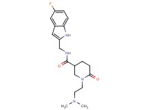 1-[2-(dimethylamino)ethyl]-N-[(5-fluoro-1H-indol-2-yl)methyl]-6-oxo-3-piperidinecarboxamide