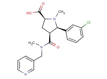 (2S*,4S*,5R*)-5-(3-chlorophenyl)-1-methyl-4-{[methyl(pyridin-3-ylmethyl)amino]carbonyl}pyrrolidine-2-carboxylic acid
