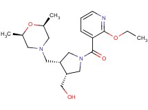 {(3R*,4R*)-4-{[(2R*,6S*)-2,6-dimethylmorpholin-4-yl]methyl}-1-[(2-ethoxypyridin-3-yl)carbonyl]pyrrolidin-3-yl}methanol