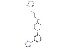 1-[3-(1H-pyrazol-1-yl)phenyl]-N-[2-(1H-1,2,3-triazol-5-ylthio)ethyl]-4-piperidinamine