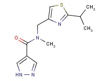 N-[(2-isopropyl-1,3-thiazol-4-yl)methyl]-N-methyl-1H-pyrazole-4-carboxamide