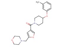 4-[(4-{[4-(3-methylphenoxy)-1-piperidinyl]carbonyl}-2-furyl)methyl]morpholine
