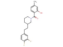 2-({3-[2-(3,4-difluorophenyl)ethyl]-1-piperidinyl}carbonyl)-5-methylphenol