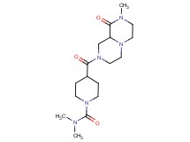 N,N-dimethyl-4-[(8-methyl-9-oxooctahydro-2H-pyrazino[1,2-a]pyrazin-2-yl)carbonyl]piperidine-1-carboxamide