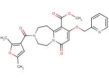 methyl 3-(2,5-dimethyl-3-furoyl)-7-oxo-9-(2-pyridinylmethoxy)-1,2,3,4,5,7-hexahydropyrido[1,2-d][1,4]diazepine-10-carboxylate