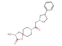 3-methyl-8-[(3-phenylpyrrolidin-1-yl)acetyl]-1-oxa-3,8-diazaspiro[4.5]decan-2-one
