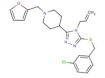 4-{4-allyl-5-[(3-chlorobenzyl)thio]-4H-1,2,4-triazol-3-yl}-1-(2-furylmethyl)piperidine