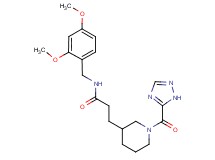 N-(2,4-dimethoxybenzyl)-3-[1-(1H-1,2,4-triazol-5-ylcarbonyl)piperidin-3-yl]propanamide