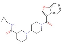 1'-(1-benzofuran-3-ylcarbonyl)-N-cyclopropyl-1,4'-bipiperidine-3-carboxamide