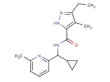N-[cyclopropyl(6-methylpyridin-2-yl)methyl]-3-ethyl-4-methyl-1H-pyrazole-5-carboxamide