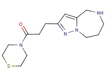 2-[3-oxo-3-(4-thiomorpholinyl)propyl]-5,6,7,8-tetrahydro-4H-pyrazolo[1,5-a][1,4]diazepine hydrochloride