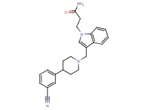3-(3-{[4-(3-cyanophenyl)piperidin-1-yl]methyl}-1H-indol-1-yl)propanamide