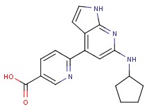 6-[6-(cyclopentylamino)-1H-pyrrolo[2,3-b]pyridin-4-yl]nicotinic acid