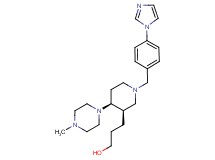 3-[(3R*,4S*)-1-[4-(1H-imidazol-1-yl)benzyl]-4-(4-methylpiperazin-1-yl)piperidin-3-yl]propan-1-ol