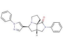 (3aS*,5S*,9aS*)-2-phenyl-5-(1-phenyl-1H-pyrazol-4-yl)hexahydro-7H-pyrrolo[3,4-g]pyrrolizin-1(2H)-one
